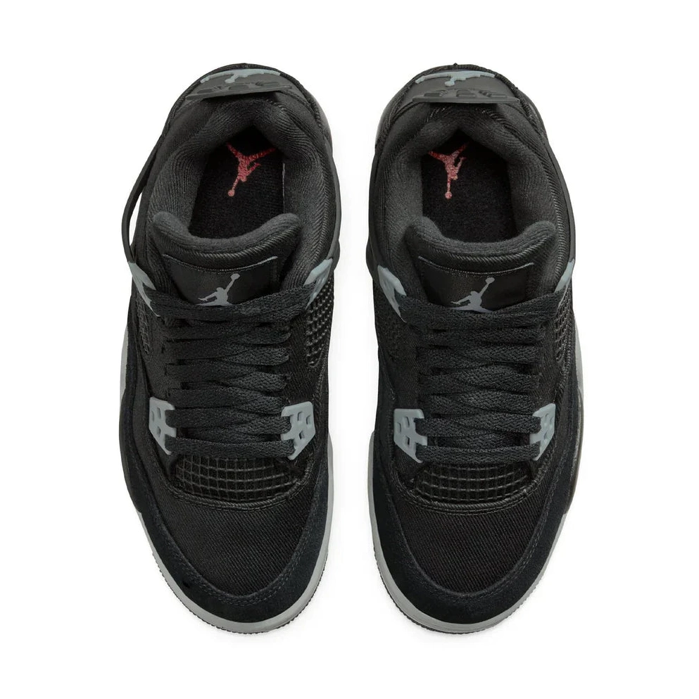 GS Black Jordan Retro Canvas 4 Air 0807